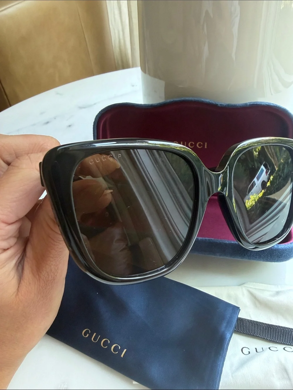 Gucci Polarized Oversized Sunglasses